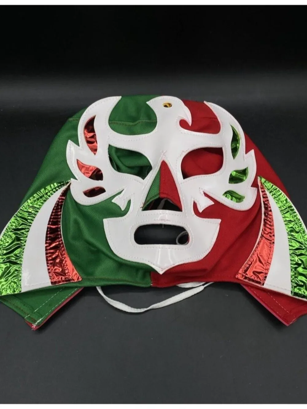 Mexican Lucha Libre Wrestling Mask Red Green White Rey Mysterio #2 - Picture 3 of 7